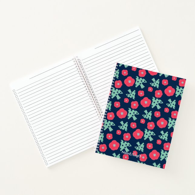 pattern_7_camellia and bird_1 spiral notebook (Inside)