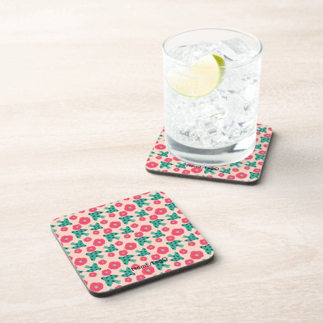 pattern_8_camellia and bird_2 hard plastic coaster (Right Side)