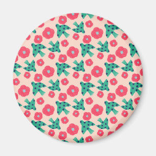 pattern_8_camellia and bird_2 magnet