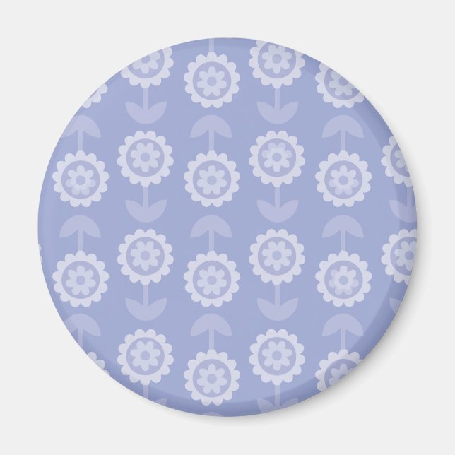 Pattern Abstract Art purple Floral Flowers Magnet (Front)