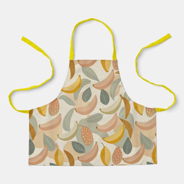 Pattern Abstract Boho Bananas Apron (Front)