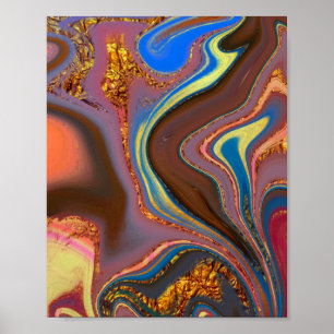 pattern abstract brown poster