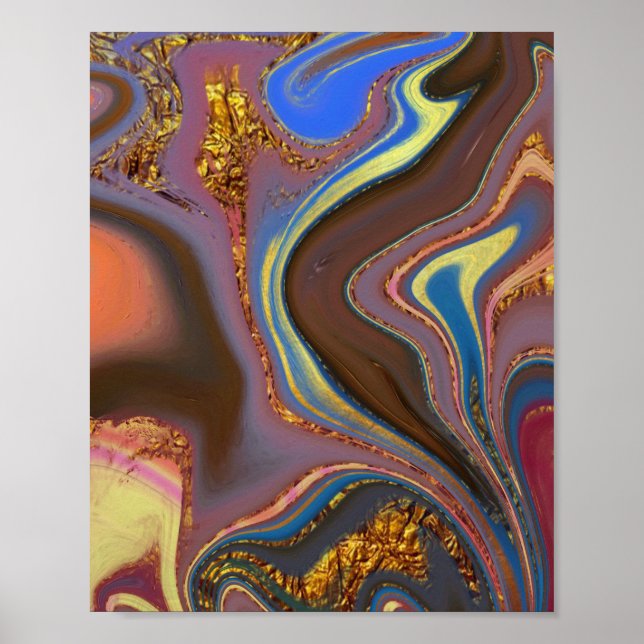 pattern abstract brown poster (Front)