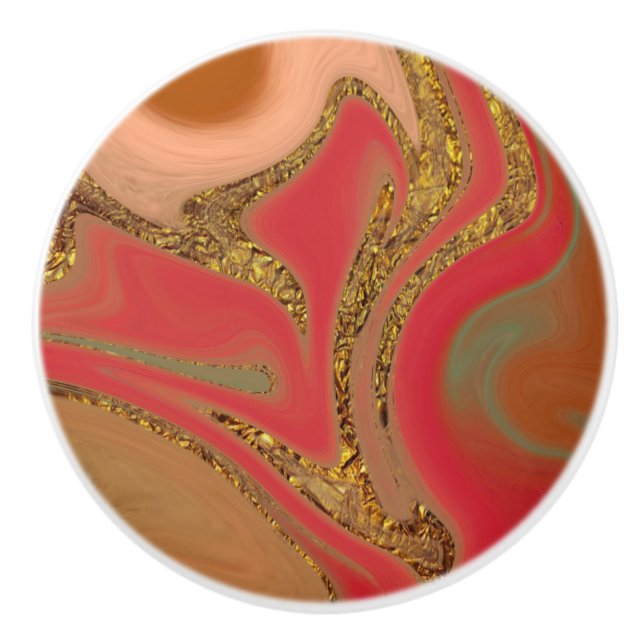 pattern abstract. ceramic knob (Front)