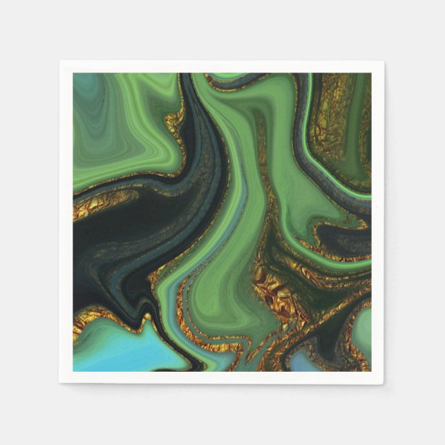 pattern abstract marbled napkin (Front)