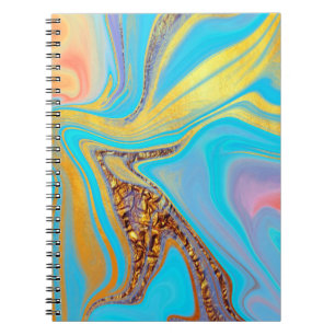 pattern abstract marbled notebook