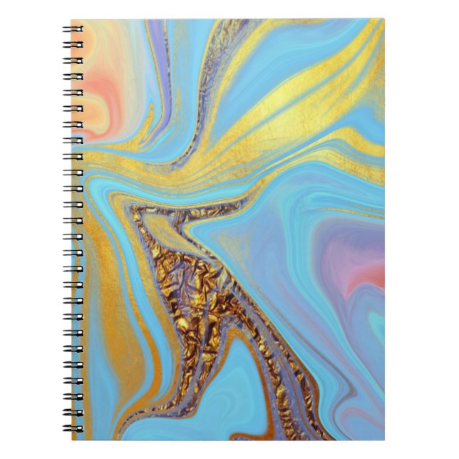 pattern abstract marbled notebook (Front)