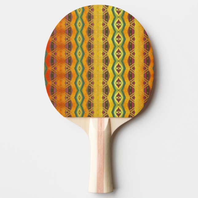 pattern abstract orange ping pong paddle (Front)