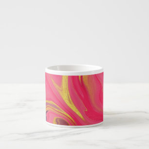pattern abstract pink espresso cup