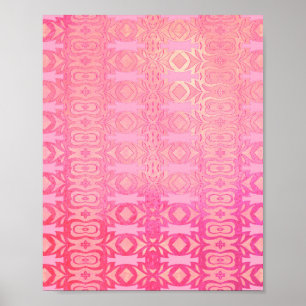pattern abstract pink poster