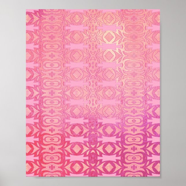 pattern abstract pink poster (Front)
