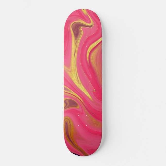 pattern abstract pink skateboard (Front)