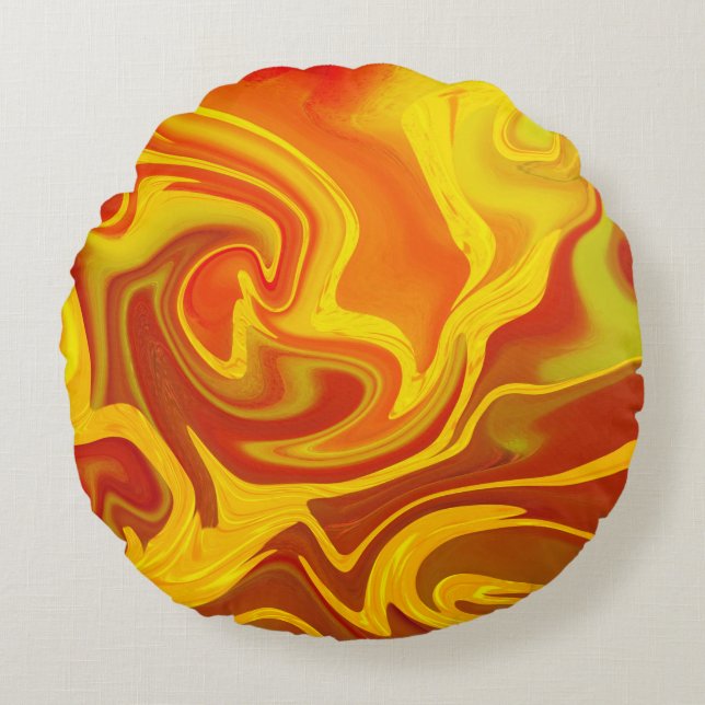 pattern abstract. round cushion (Front)