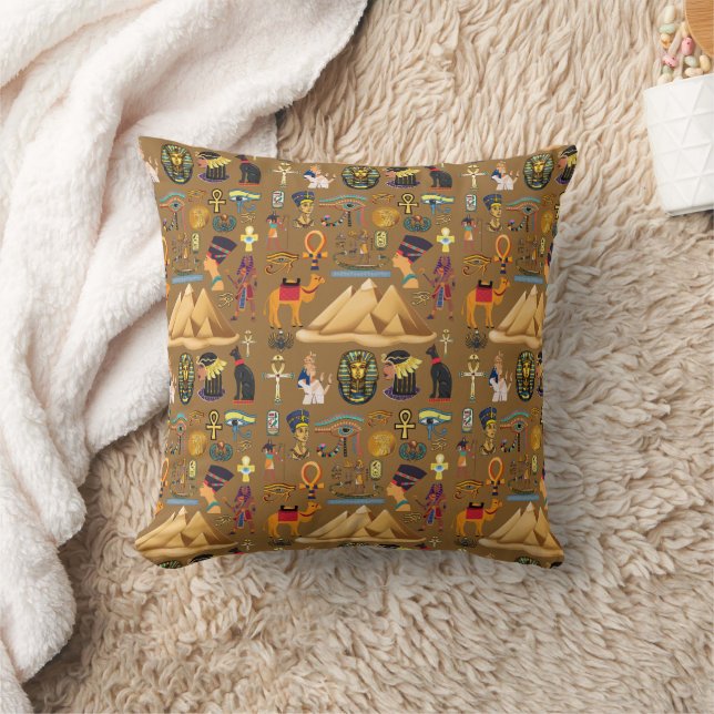 Pattern Ancient Egyptian Hieroglyphic Symbol  Cushion (Blanket)