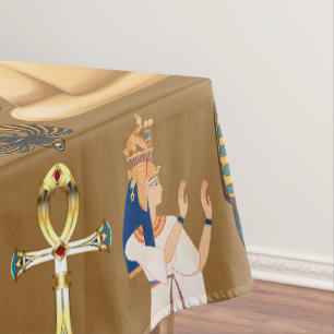 Pattern Ancient Egyptian Hieroglyphic Symbol  Tablecloth