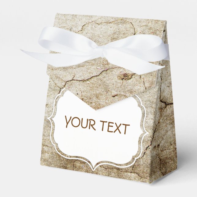 Pattern - antique grunge style + your text favour box (Front Side)