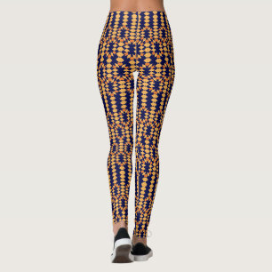 pattern art tribal diamond leggings