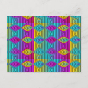 Pattern ARTs - stripes 3D coloured 21 Postcard