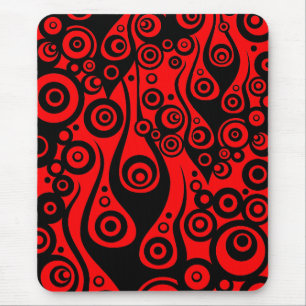 Pattern ARTs - Tattoo circle flames fire red Mouse Pad