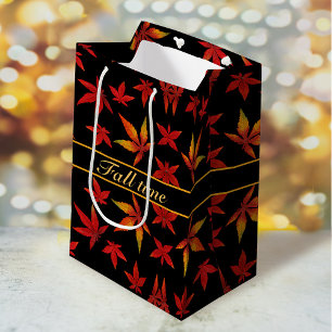 Pattern Autumn Leaves Gift Bag