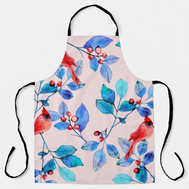 pattern background abstract red kaleidoscope desig apron (Front)