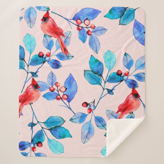 pattern background abstract red kaleidoscope desig sherpa blanket (Front)