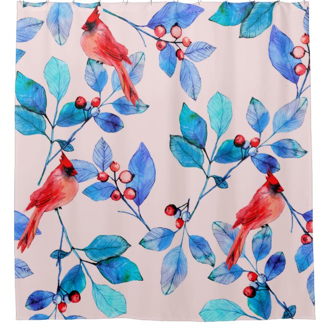 pattern background abstract red kaleidoscope desig shower curtain (Front)
