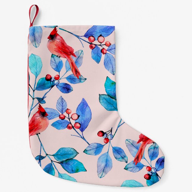 pattern background abstract red kaleidoscope desig small christmas stocking (Front)