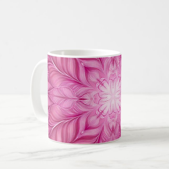 Pattern Batik Pink Coffee Mug (Front Left)