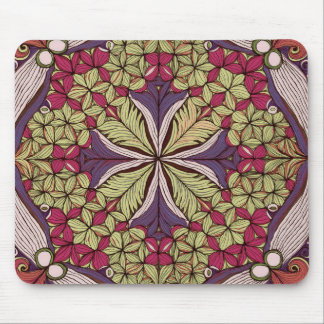 Pattern Batik Red Blue Mouse Pad