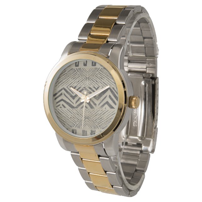 Pattern Bazaar - Geometric Shapes Watch (Angled)