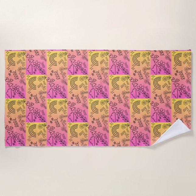 pattern beach towel (Front)