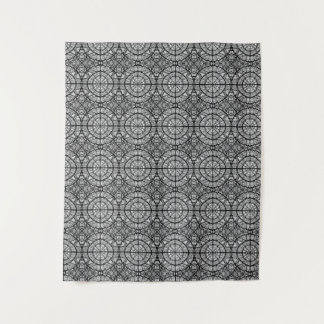 Pattern black and white tapestry