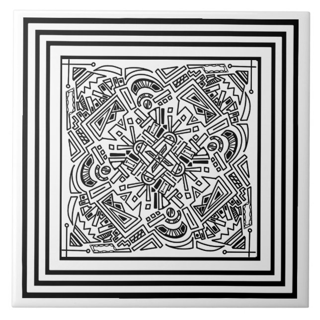 Pattern black and white tile (Front)