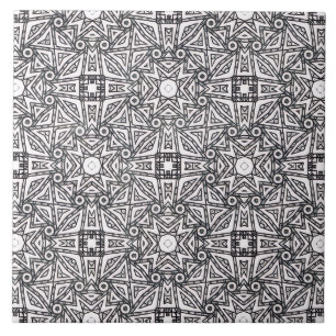 Pattern black and white tile