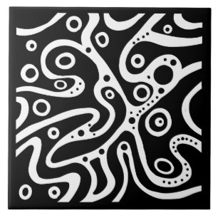 Pattern black and white tile