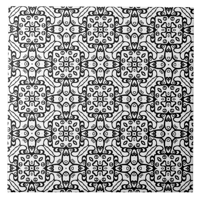 Pattern black and white tile (Front)