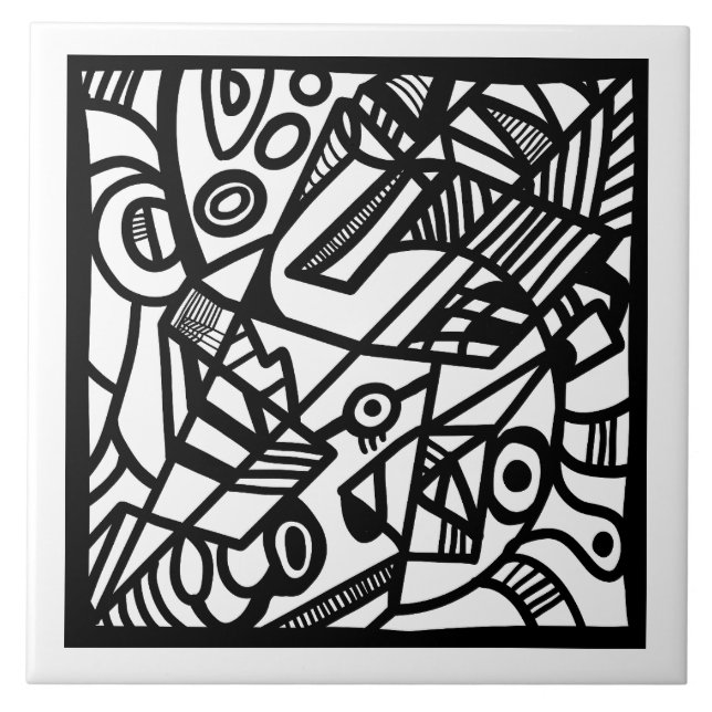 Pattern black and white tile (Front)