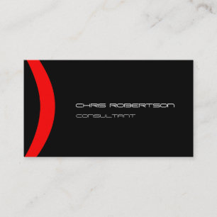 Pattern Black White Red Attractive Business Card