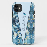 Pattern Blue Butterfly iPhone Case