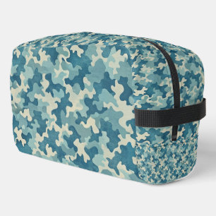 Pattern Blue Camouflage Dopp Kit