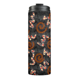 pattern brown thermal tumbler