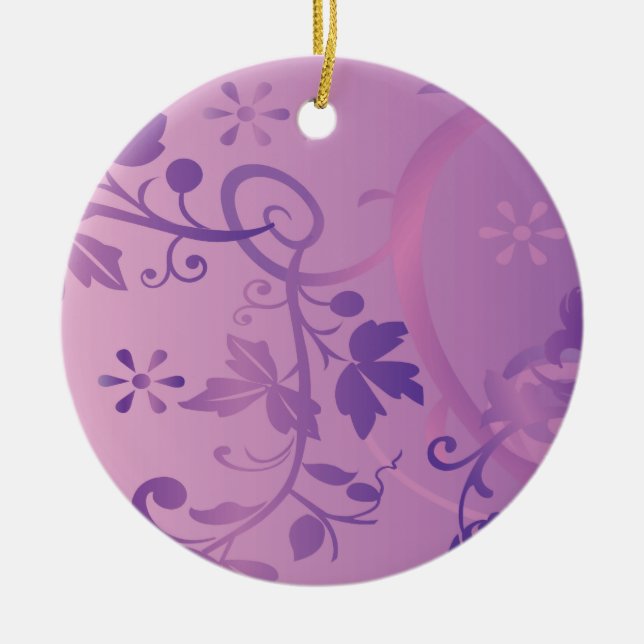 pattern ceramic tree decoration (Front)