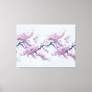 Pattern Cherry Blossoms Canvas Print