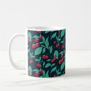Pattern cherry tomatoes on the bushes coffee mug