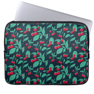 Pattern cherry tomatoes on the bushes  laptop sleeve