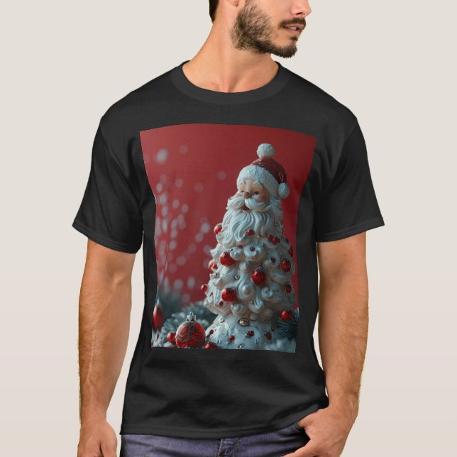 Pattern Christmas Noel Santa Claus Concept Design T-Shirt (Front)