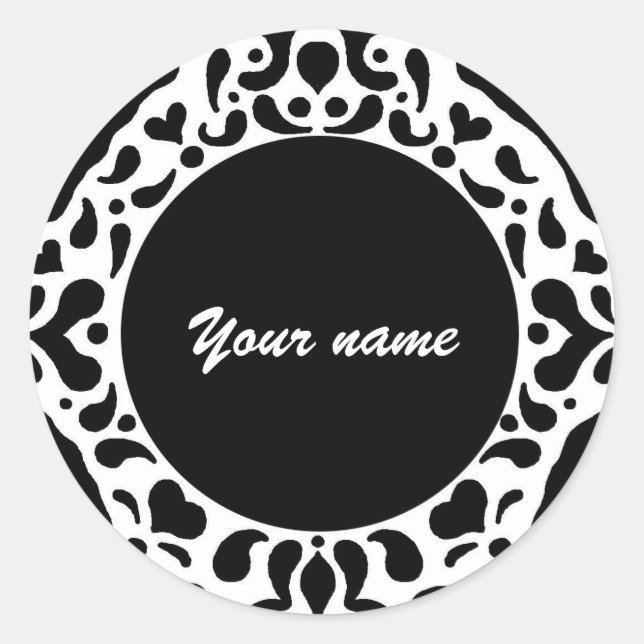 Pattern Classic Round Sticker (Front)