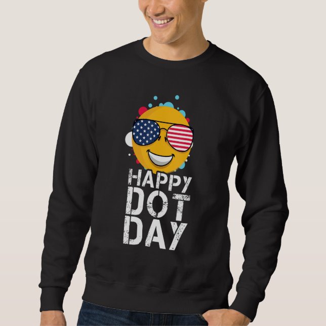 Pattern Colorful September Happy International Dot Sweatshirt (Front)