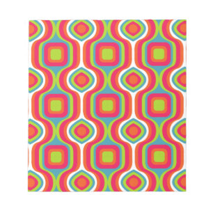 Pattern Colorfull Stylish Geometric Vintage Cute Notepad